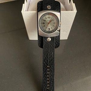 DIESEL Watch - Black Leather Cuff 2003 DZ2046